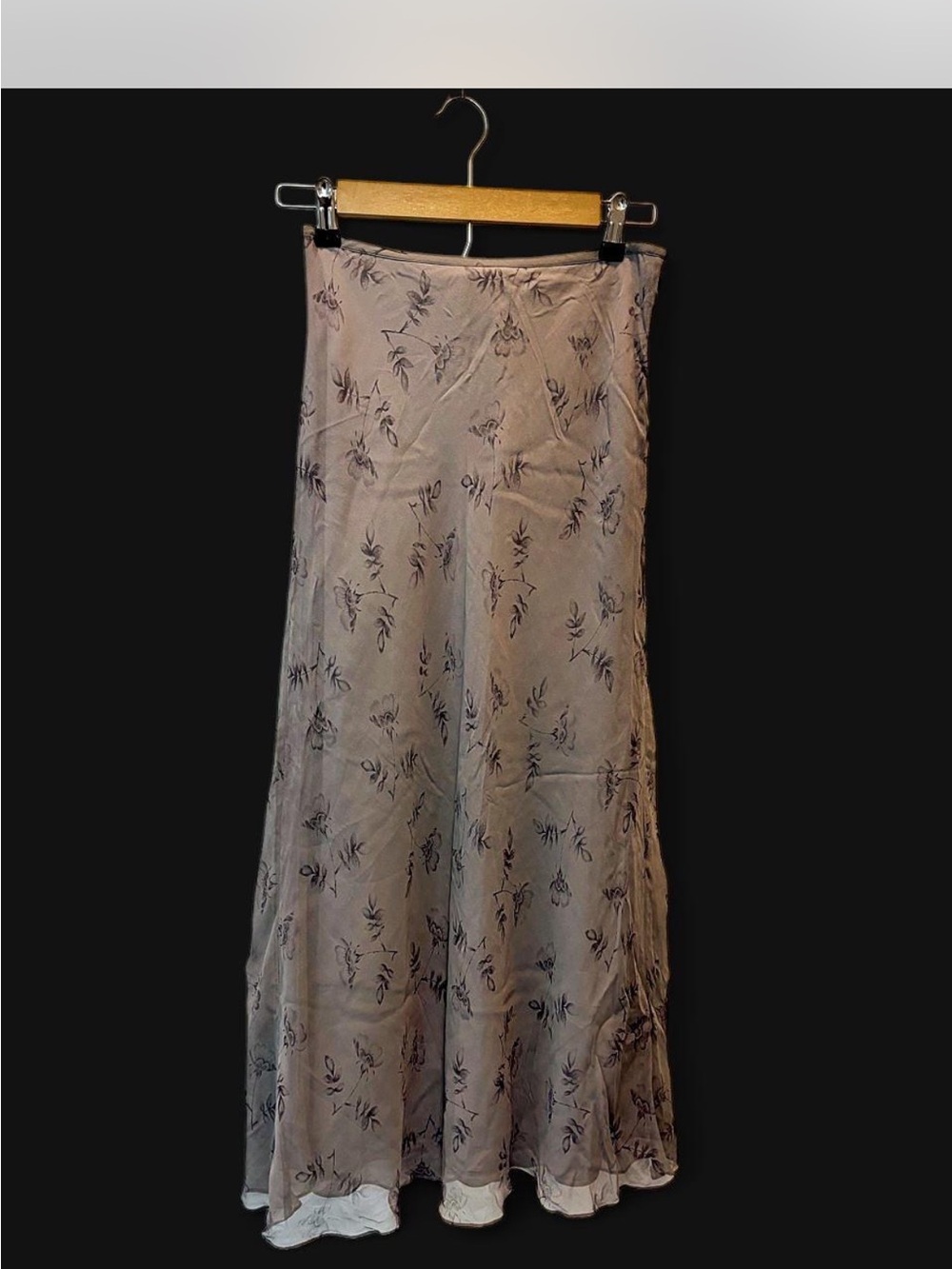 INC International Concepts Mauve Floral A-Line Maxi Skirt